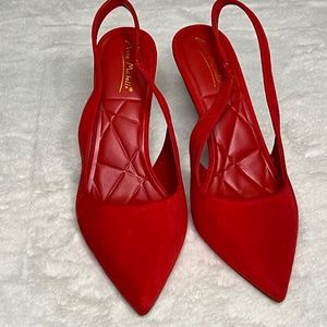Anne Michelle Red Slingback Heels